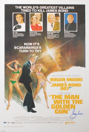 Lot #8202 James Bond: Roger Moore Pair of Signed Posters - Image 1