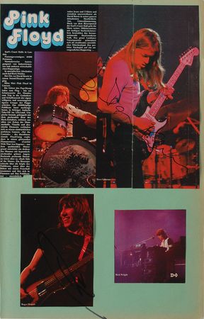 Lot #8341 Pink Floyd Pair of Signed Magazine Photographs - Image 2