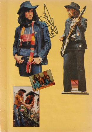 Lot #8365  Deep Purple Signed Scrapbook Page Display - Image 1