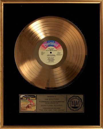 Lot #8478 Jim Stafford: The Fox and the Hound Sales Award - Image 1