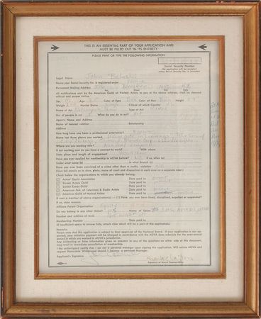 Lot #8105 John Belushi Signed Document - Image 1