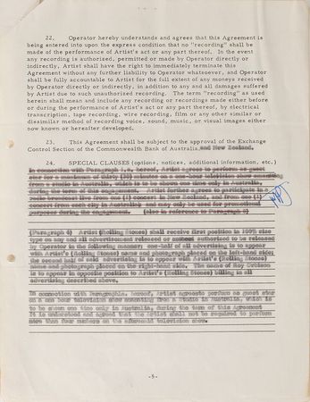 Lot #8346 Rolling Stones: Mick Jagger Signed Document - Image 2