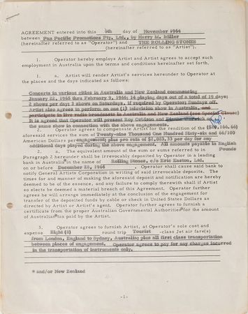Lot #8346 Rolling Stones: Mick Jagger Signed Document - Image 4