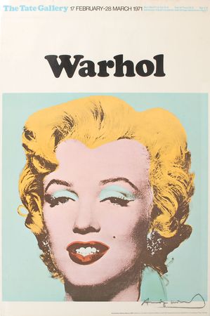 Lot #8079 Andy Warhol Signed Marilyn Poster - Image 1