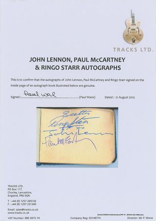 Lot #8243 Beatles Set of Signatures - Image 3
