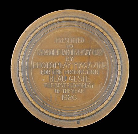 Lot #8176 Beau Geste Photoplay 1926 Best Picture Bronze - Image 6