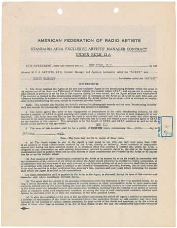 Lot #8121 Boris Karloff Signed Document - Image 2