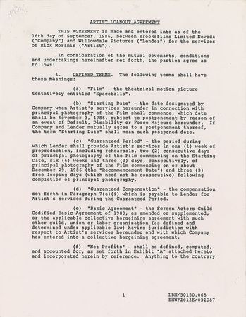 Lot #8212 Spaceballs Set of Five Signed Documents - Image 4