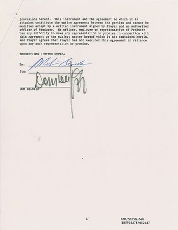 Lot #8212 Spaceballs Set of Five Signed Documents - Image 7