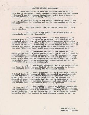 Lot #8212 Spaceballs Set of Five Signed Documents - Image 9