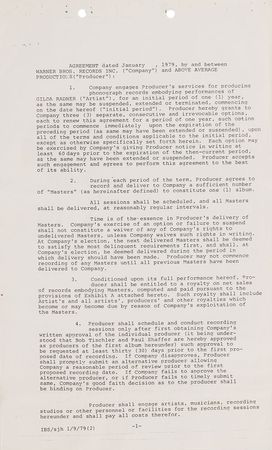 Lot #8204 Gilda Radner Signed Document - Image 2