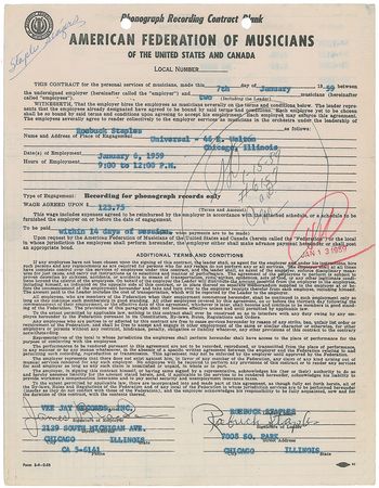 Lot #7178 Roebuck Staples Signed Document