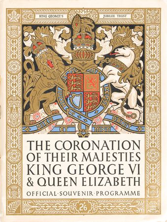 Lot #8173 Clifton Webb?s King George VI and Queen Elizabeth Coronation Program - Image 1