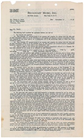Lot #8294 Jimmy Reed Signed Document - Image 2