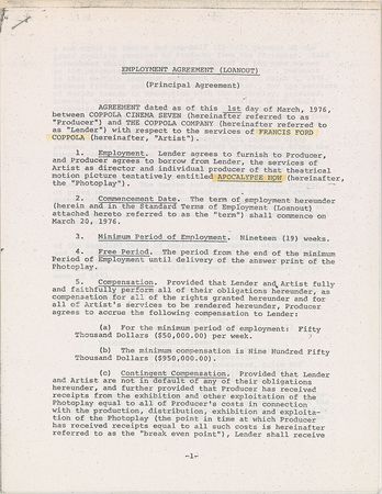 Lot #8132 Francis Ford Coppola Signed Document - Image 2