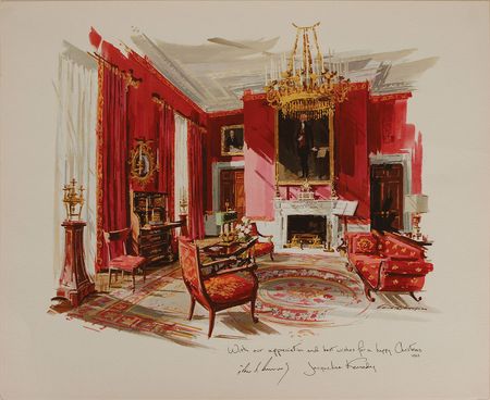 Lot #8029 Kennedy White House Set of Three Oversized Christmas Cards - Image 2