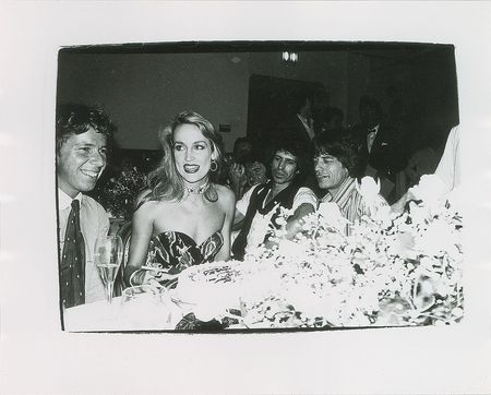 Lot #8499 Andy Warhol Original Photograph of Mick Jagger, Keith Richards, and Jerry Hall - Image 1