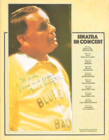 Lot #8298 Frank Sinatra Signed Program - Image 1