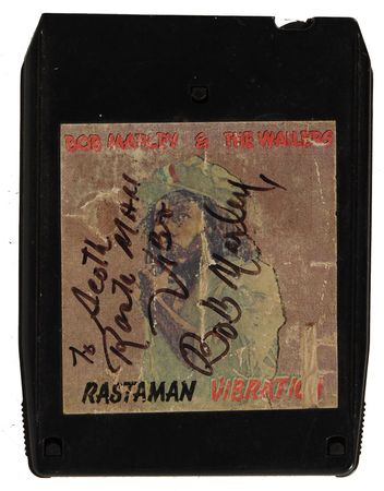 Lot #8374 Bob Marley Signed 8-Track Tape - Image 1