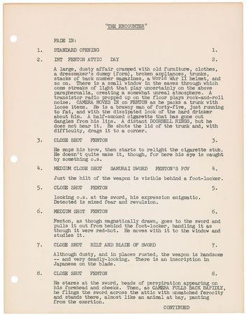 Lot #8163 Twilight Zone Script: The Encounter - Image 2