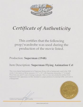 Lot #8491 Superman Animation Cel - Image 3