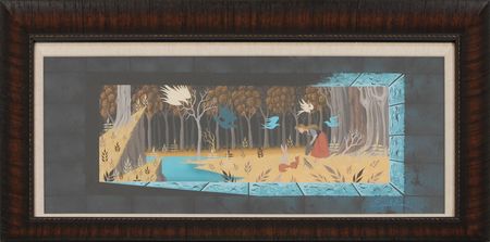 Lot #8471 Eyvind Earle Sleeping Beauty Oversized Concept Painting - Image 1