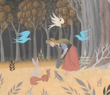 Lot #8471 Eyvind Earle Sleeping Beauty Oversized Concept Painting - Image 4