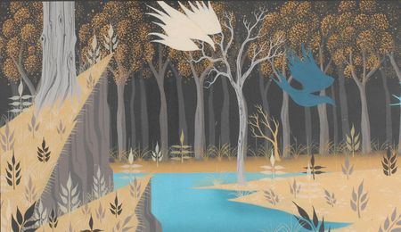 Lot #8471 Eyvind Earle Sleeping Beauty Oversized Concept Painting - Image 5