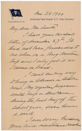Lot #44 William H. Taft Handwritten Letter Signed - Image 1
