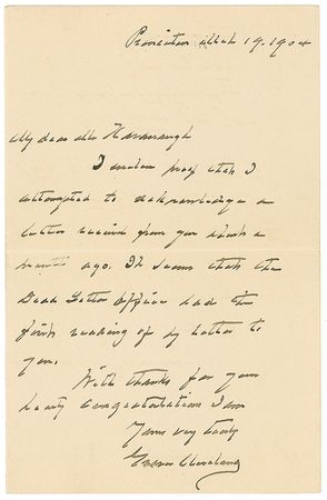 Lot #86 Grover Cleveland Handwritten Letter Signed - Image 1