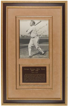 Lot #1154 Babe Ruth: The Yankee legend practices his world-famous swing in 1928 - Image 1