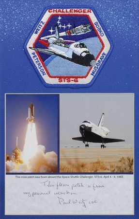 Lot #512 STS-6: Paul Weitz Flown Patch - Image 1
