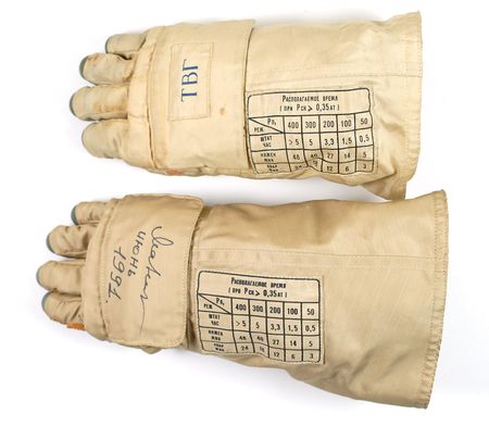 Lot #455 Orlan EVA Space Suit Gloves Gloves - Image 1
