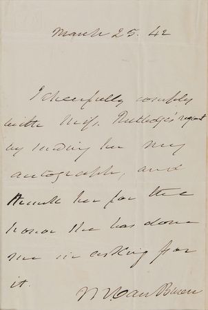 Lot #81 Martin Van Buren Handwritten Letter Signed - Image 2