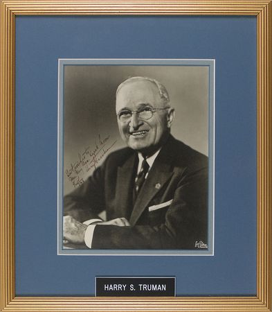 Lot #104 Harry S. Truman Signed Photograph - Image 1