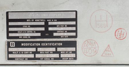 Lot #439 Apollo CM Block II Gyro Display Coupler: Command Module Gyro Display Coupler - Image 3