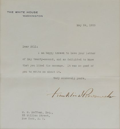 Lot #96 Franklin D. Roosevelt Typed Letter Signed - Image 1