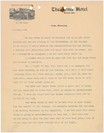 Lot #204 William F. ‘Buffalo Bill’ Cody: Cody hires “six or seven Union Pacific bandit hunters, one or two ex-sheriffs, who actually participated in the great train robbery” - Image 3