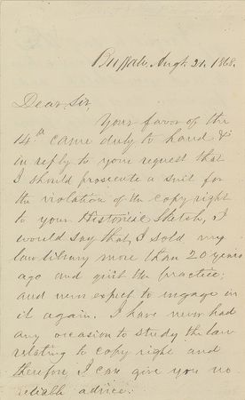 Lot #83 Millard Fillmore Handwritten Letter Signed - Image 1