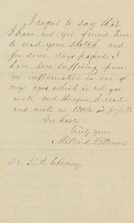 Lot #83 Millard Fillmore Handwritten Letter Signed - Image 2