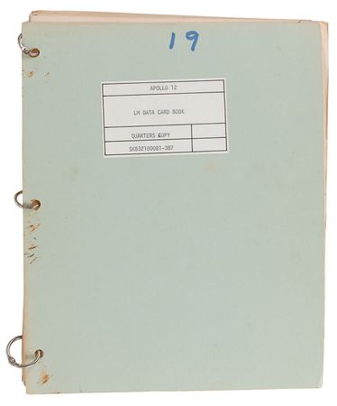 Lot #399 Apollo 12 Manual - Image 1