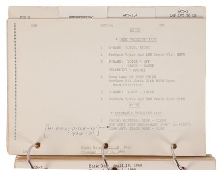 Lot #394 Apollo 10: Eisele’s training materials as A10 backup CMP - Image 6