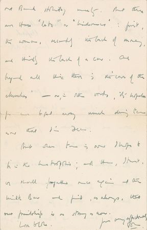 Lot #912 Ralph Vaughan Williams Handwritten Letter Signed - Image 1