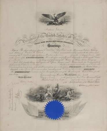 Lot #26 Andrew Johnson Signed Document