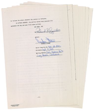 Lot #978 The Carpenters Signed Documents - Image 1