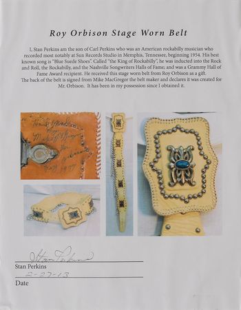 Lot #960 Roy Orbison Stage-Worn Belt - Image 3