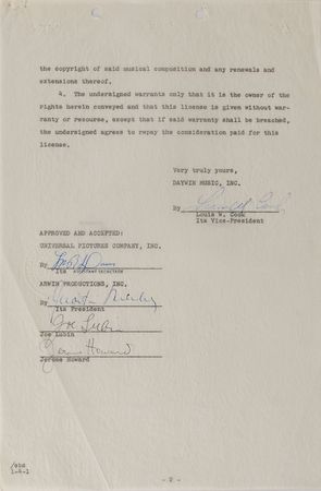 Lot #678 Hollywood Writers and Composers - Image 2