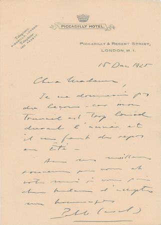 Lot #895 Pablo Casals Handwritten Letter Signed - Image 1