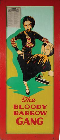 Lot #243 Bonnie and Clyde: Five-foot tall 1930s ?Death Car? exhibition sign - Image 1
