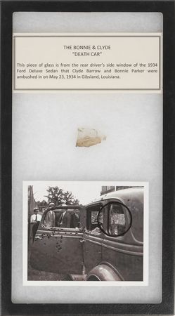 Lot #236 Bonnie and Clyde Glass Relic - Image 1